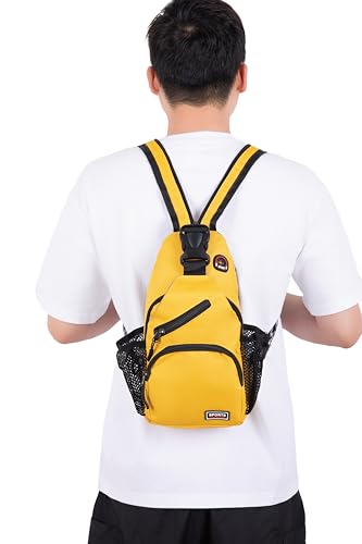 JENAGREEN Cross Body Bag Sling Backpack Bag,Crossbody Bag Chest Bag with Belt Waist Pack for Women Man3