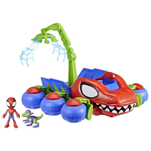 Spidey, Véhicule Dino 2 en 1, Voiture Tout-Terrain Avec Figurines incluses, Des 3 ANS