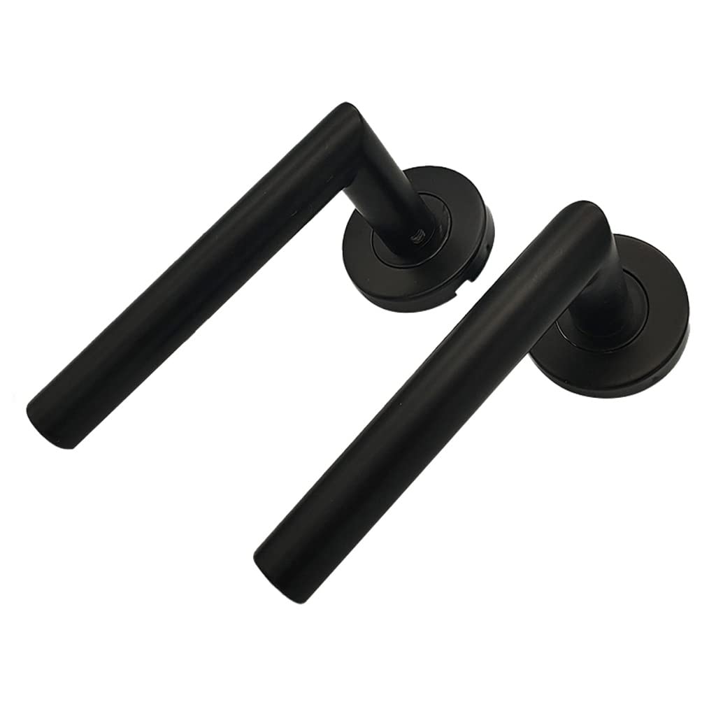 Poignée de porte d'acier inoxydable noire d'angle supérieure pour chambre moderne