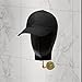 FashionCha Mannequin Head Model, Wall Mount Wig Stand, Hat Display Stand, Wig Holder for Glasses Home Salon and Shop Props, Black velvet