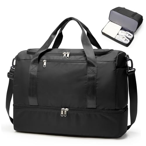 Sac de voyage 45x36x20 Easyjet noir imperméable avec range-chaussures