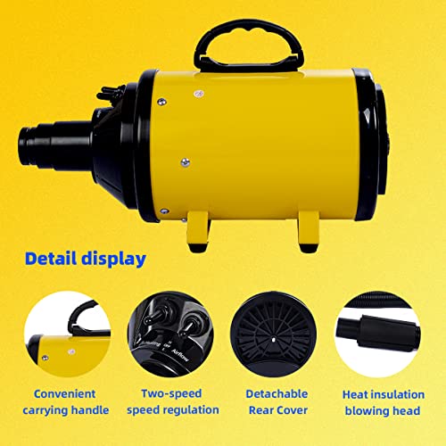 SLDPET Dog Dryer for Large Medium 4.3HP/2800W Dogs Hair Dryer Grooming High Velocity Professional Pet Blower with Heater… - Image 4