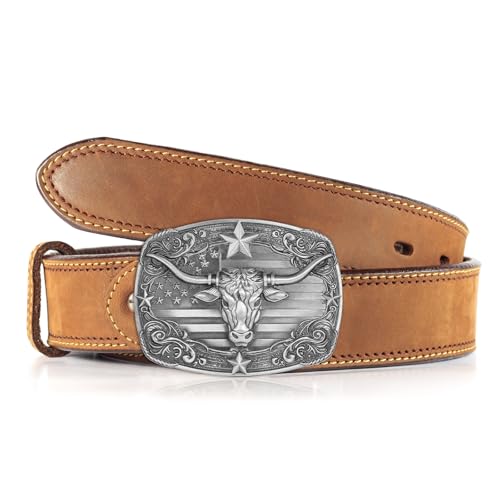 Image of Cowboy Belt Buckle for Men Longhorn Bull Belt Buckles Men Vintage Texas Buckle for Women Cowboy Cowgirl Belt Buckle
