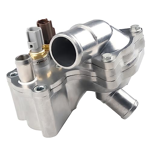Image of 4L5E8A586AB Aluminum Thermostat Housing Compatible with 01-05 Ford Explorer | Compatible with 2001-2011 Ranger 2001-2008 Mazda B4000 2001 Mercury Mountaineer, Replace for SK121093 4L5E8594AA 4L5E8A586BB