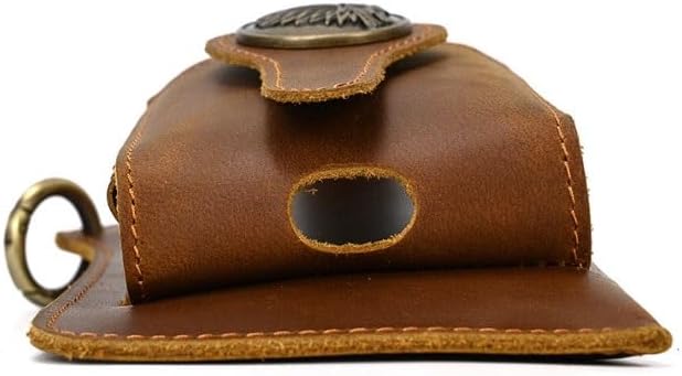 Men's Genuine Leather Waist Bag Belt Mobile Phone Pouch Magnetic Clasp image 4