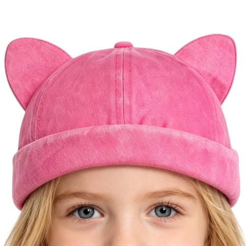 Gorra de orejas de gato y diseño blando para niños deportistas y uso diario