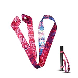 ZHIQIN Yoga Mat Carry Strap Adjustable Yoga Mat Strap Yoga Stretch Strap Printed Yoga Mat Elastic Strap Yoga Mat Strap Carry Shoulder CarrierFitness Stretching Strap Belt, 173cm X 3.8cm