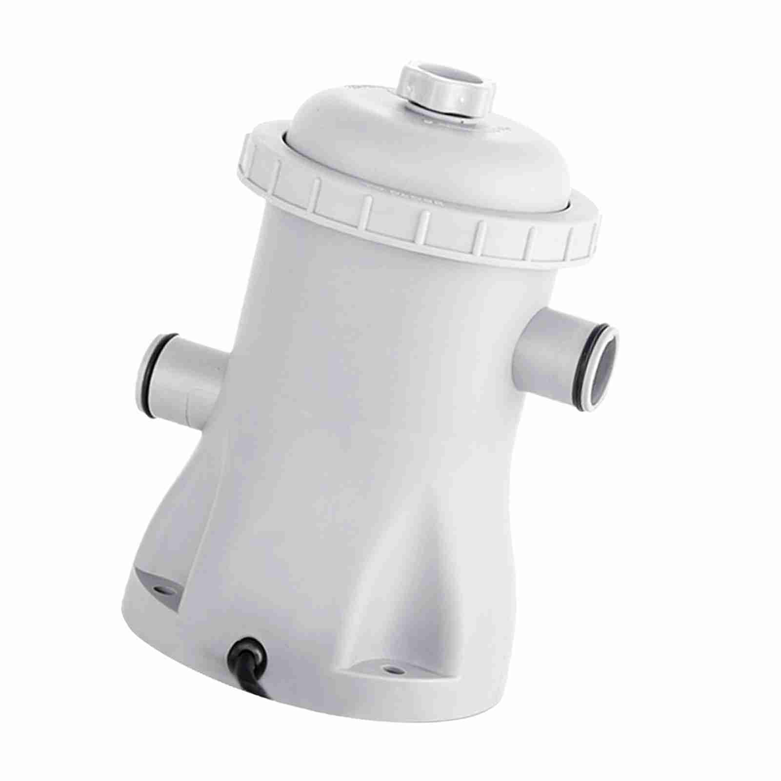Kavolet Bomba de filtro de piscina de 16 W, 1.250 L/h, bomba de agua eléctrica con 2 cartuchos de filtro de piscina, bomba de piscina sobre el suelo, sistema de filtro de cartucho pequeño