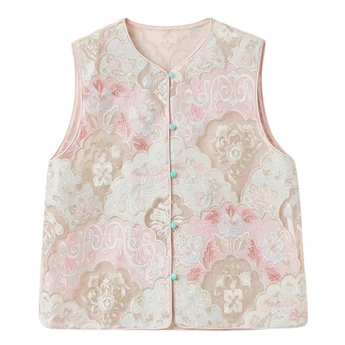 Camiseta sin mangas bordada estilo nacional chino mujer verano top