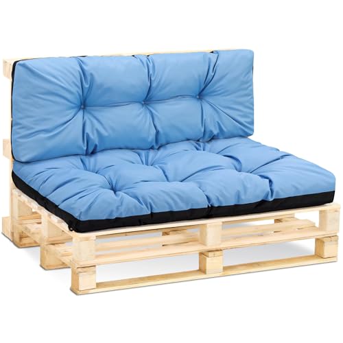 Amazinggirl Cojines para palets Exterior Cojín de Respaldo 120x40 cm   Cojin por Palet o Almohada jardín por Banco terraza balcón y Patio Almohadas para Asiento en Jardin Azul Cielo