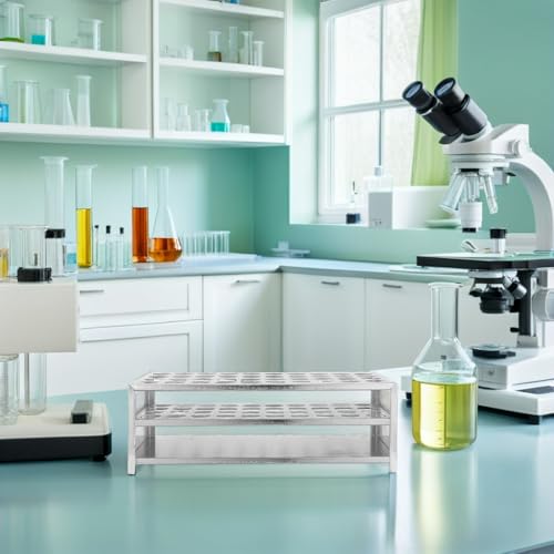 Support pour tubes à essai stable - Rangement de laboratoire pour matériel scientifique compact - 6