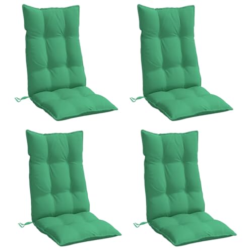 vidaXL Cojines de Silla con Respaldo Alto 4 uds Tela Oxford Verde