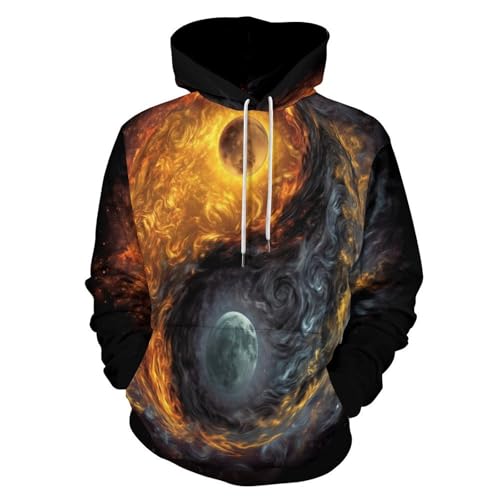Sweat à capuche homme Yin Yang idéal pour vos moments de détente le week-end