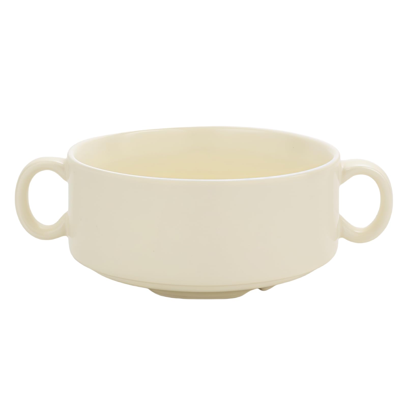 Kubek do zupy z uchwytami, 300 ml, nadaje się do kuchenki mikrofalowej i zmywarki, mała miska, idealna do zupy cebulowej, trwały, jednolity kolor, do codziennego użytku