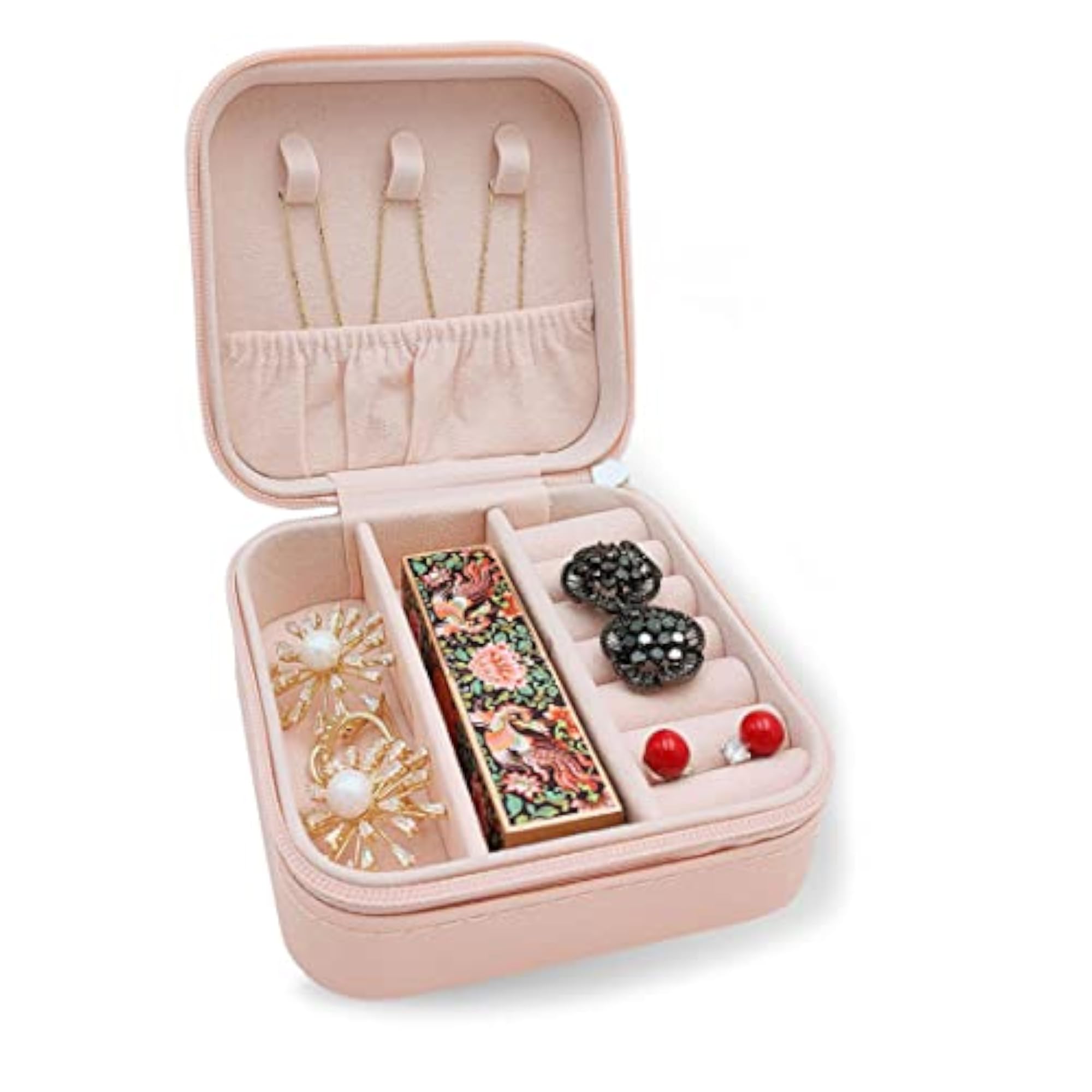 Portable Travel Jewellery Organizer Case for Rings & Earrings