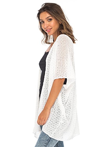 Back From Bali Womens Long Shrug Cotton Cardigan Sweater, Open Front Short Sleeve for Dresses, Pants3