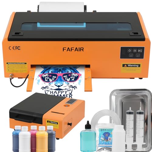 FAFAIR A4 L805 DTF Printer with Oven Easy to Maintain Direct to Film Transfer Machine with Anti-Clogging & Auto-Cleaning Technology High Speed Printing for Home Studio & Small Business