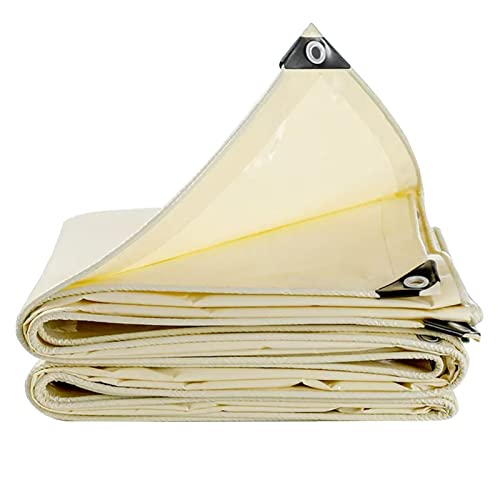 Lona Impermeable de Alta Resistencia - Beige 500 g/m² - Lona de Suelo para Camping, Muebles, caravanas, Tiendas de campaña con toldo - Ojales Reforzados (Tamaño: 1,5 x 2 m)