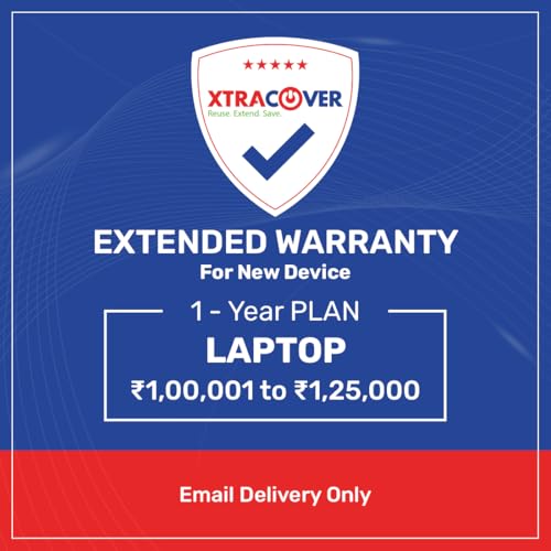 Image of Xtracover 1 Year Extended Warranty on Laptop Having Price Range of Rs. 100001-125000 (E-Mail Delivery Only)