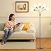 HonoDing Medusa Floor Lamps Standing Lamps 5 Heads Adjustable Reading Light Large Shade Use E26 A19 Bulb Floor Lamps for Living Room Bedroom (Silver)