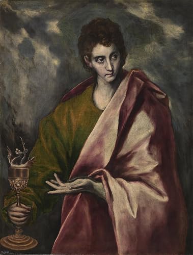 Lienzo de San Juan Evangelista de El Greco cuadro decorativo de 60x90cm