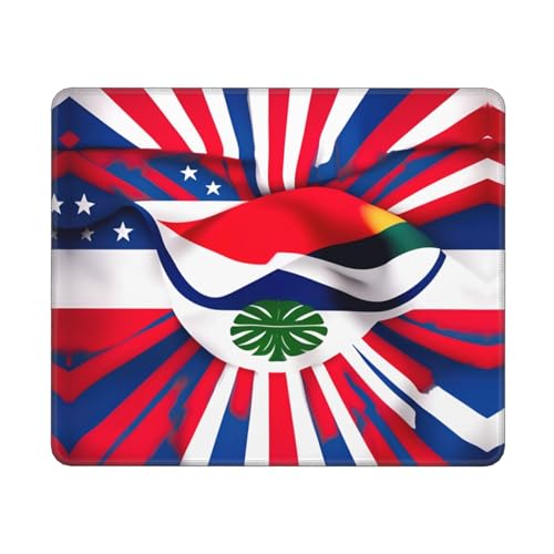 Hingor Tapis de souris imprimé drapeau du Costa Rica - Tapis de souris personnalisé - Tapis de souris imperméable - Base en caoutchouc antidérapant - Tapis de souris d'ordinateur pour souris sans fil