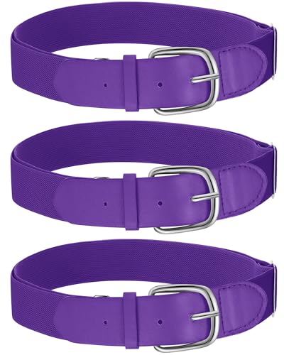 Image of Hercicy 3 Pieces Adult and Youth Baseball Softball Uniform Belts, Adjustable Size Uniform Belt