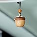 Car Perfume, FreSky Retro Handmade Wooden Car Freshener Perfume Container Mini Acorn Shape Essential 0il Container Car Ornaments Great Fragrance Function Hang on Rear View Mirror With Essential Oil