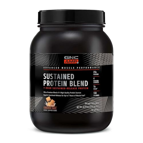 GNC AMP Sustained Protein Blend - Cinnamon Toast (28 Servings)