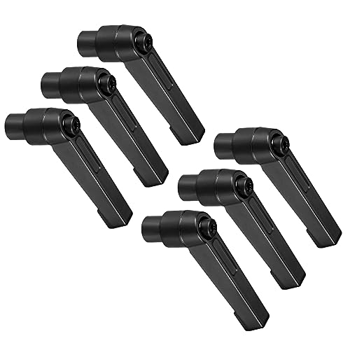 Image of Clamping Lever Handles, M6 Female Thread 46mm Lever, Adjustable Quick Release Locking Rotating Knobs Black - (Applications: for Lathe Machinery), 6-Pieces
