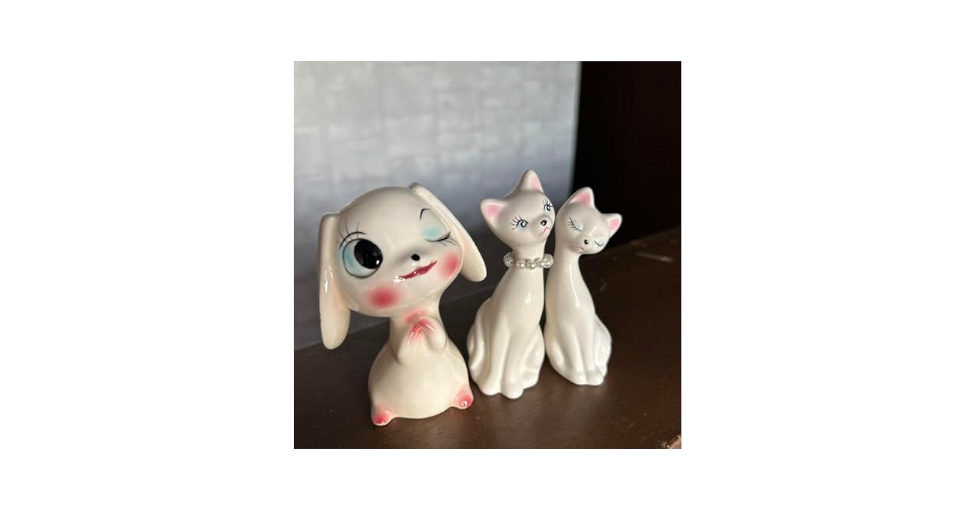 当時物　首降り人形　黒猫　子犬　置物　レトロポップ　昭和レトロ　２体セットm7 当時物 首降り人形 黒猫 子犬 置物 レトロポップ 昭和レトロ 2