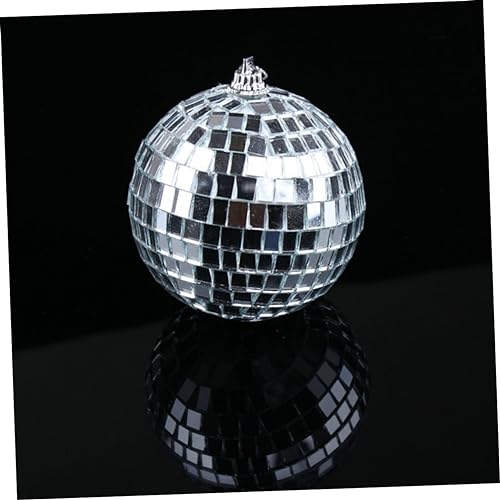 Decoraciones colgantes de espejo plateado DECHOUS, 6 piezas, para fiestas, bodas y festivales de música, reflectantes para iluminación de baile y eventos miniatura 2