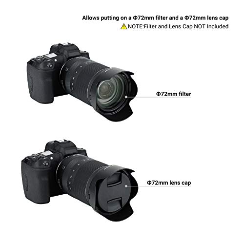 image for JJC EW-78F Lens Hood Reversible Lens Shade Cover for Canon RF 24-240mm