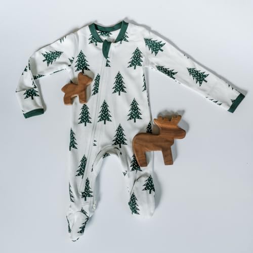 zippyjamz – Zipper Organic Sleeper Footed Onesies Sleeper Baby Pajamas with Inseam Zipper4