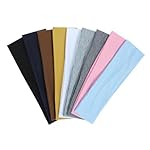 9Pcs Headbands for women Non Slip Headband, Soft Elastic Hair Bands for Women’s Hair, Fashion Cotton Cloth Stretchy Sweat Bands Headbands for Sports, Makeup, Gym, Running, Yoga, Workout (9Colors-A)