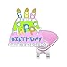 Navika Happy Birthday Cake Golf Ball Marker with Magnetic Hat Clip | Birthday Themed Golfing Accessory | Bday Ball Marker for Golfers | Golf Gift