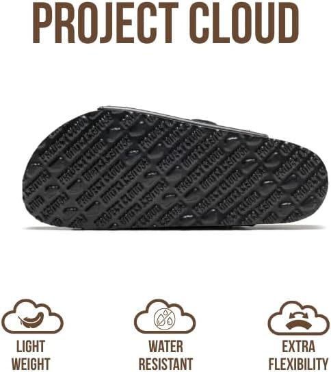 Project Cloud 100% Genuine Leather Flat Sandals For Women 2026 Cork Footbed Womens Sandals with Memory Foam and arch support Vacation Essentials Slides for Women Footwear (Venita) thumbnail
