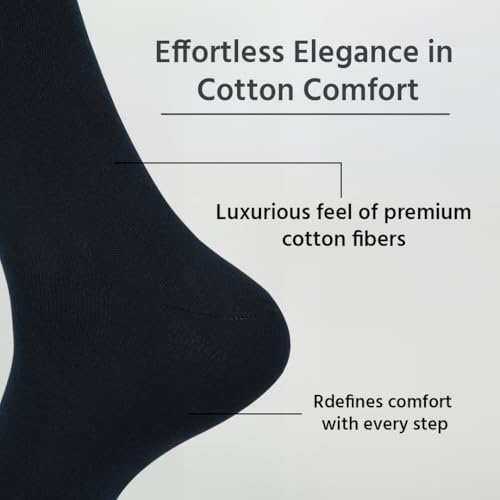 Mens Dress Socks |Pack of 6| Trouser Breathable Business Professional Formal Wear | Everyday Sock | Solid Colors3
