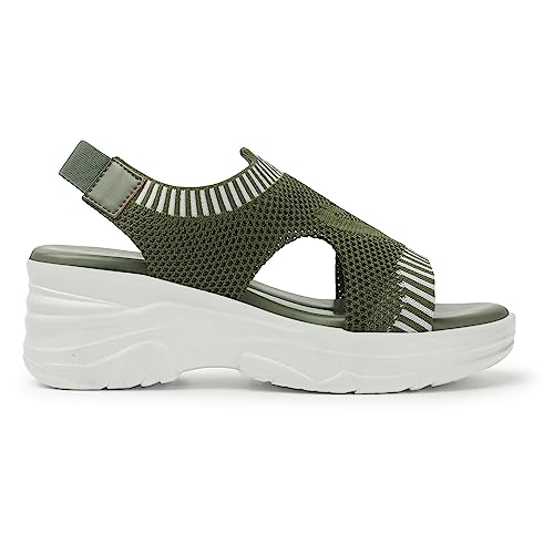 Image of Smart & Sleek Women Lightweight Sports Flatforms Sandals-AB69