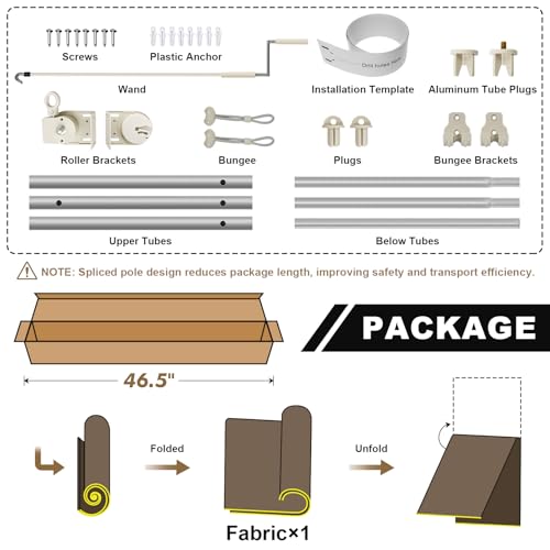 Image of Artpuch Patio Shades Roll Up Outdoor Roller Shade with Spliced Design, 102 inch W x 96 inch H Cordless Outside Blinds Cloth for Porch Pergola Gazebo, Coffee Brown