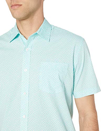 Image of Amazon Essentials Men's Regular-Fit Short-Sleeve Poplin Shirt, Collared, Washed