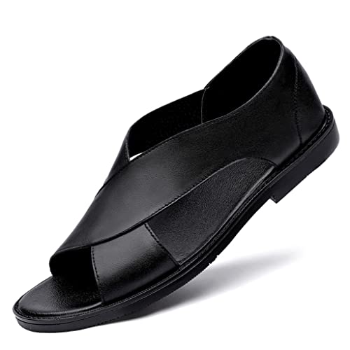 YMGSCC Sandals Men -Toed Slipper Outdoor Beach Rubber Comfortable and Breathable Shoes Sandals(D,45)