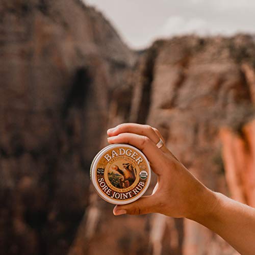 Badger - Sore Joint Rub, Arnica & Black Pepper, Organic Sore Joint Rub, Balm for Sore Joint & Arthritis, Warming Balm, Joint Pain Relief Balm, Warming Joint Rub, Sore Joint Rub, 0.75 oz