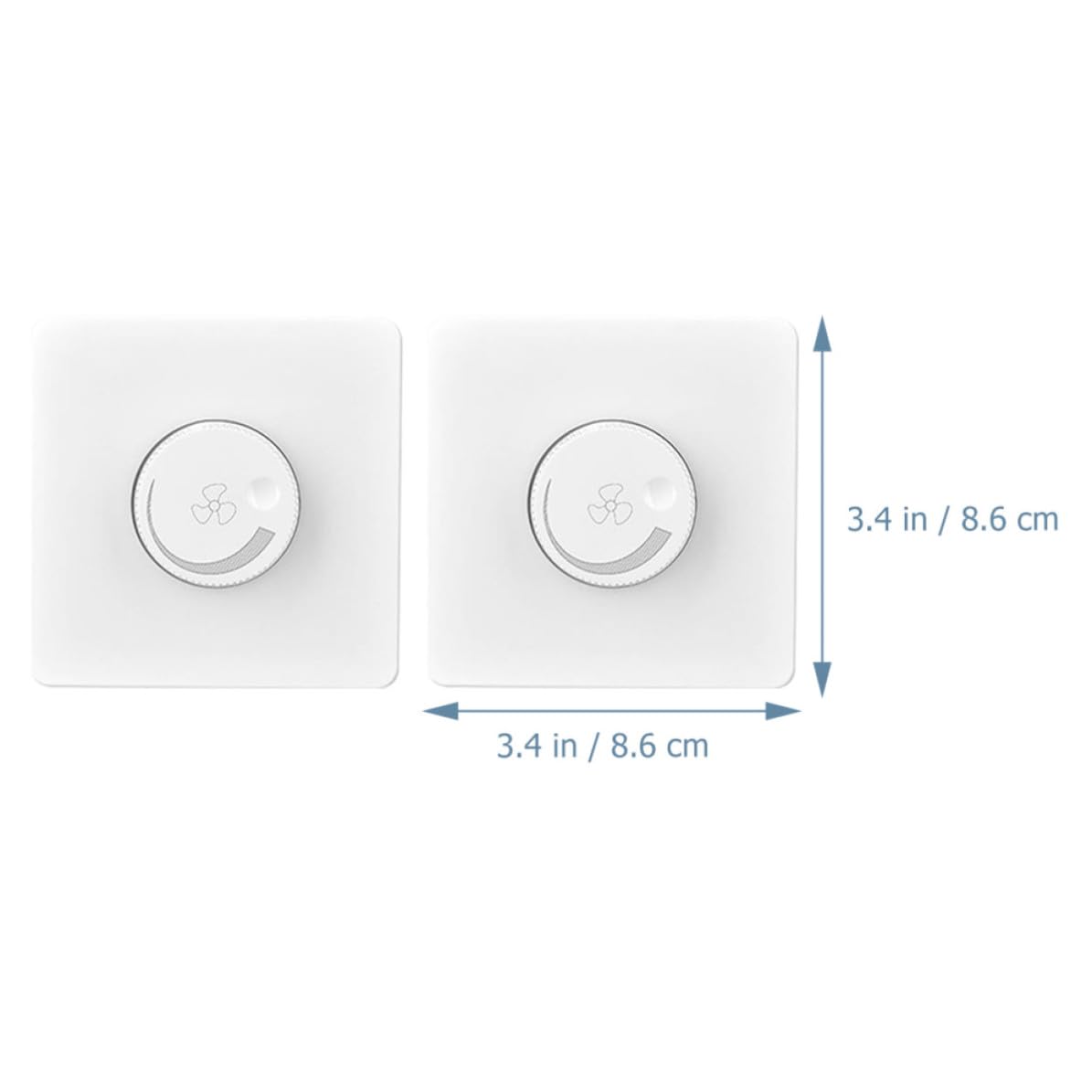 Cabilock 2pcs Indoor Fan Controller Wall Switch for Ceiling Fans with Temperature Control and Easy Installation, White PC Material Suitable for Home and Hotel Use