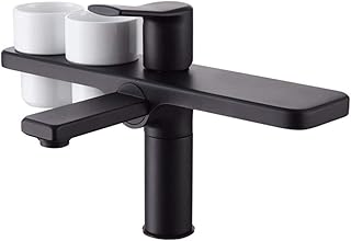 MGWA Robinet Bassin Créatif Robinet Sortie Robinet De Lavabo Robinet De Cuve Principale en Cuivre Robinet De Bassin Chaud Et Froid (Color : Black)