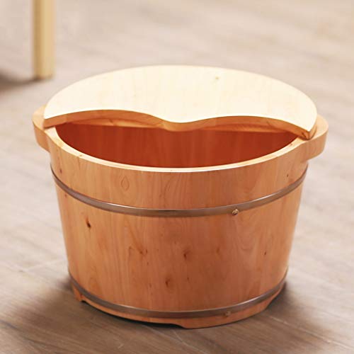Spa de pies madera cedro con tapa y masaje miniatura 5
