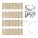 Mandala Crafts Dirty Blonde Hair Weave Needle and Thread Set - Hair Needle and Thread Kit for Sewing Hair – 70 C Needles T Pins 24 Hair Weaving Thread for Hair Sew In Extension Wig Weft