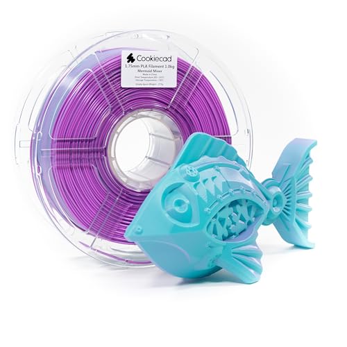 Image of Cookiecad PLA Filament 1.75mm 1kg Dual Color Multicolor 3D Printer Filament - Mermaid Mixer PLA