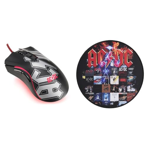 Souris AC/DC + tapis Subsonic idée cadeau pour collectionneur rock