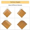 Bamboo Pan Scraper Tool (Pack of 6), Size 2.8" x 2.4" Eco-Friendly Pot Scraper,Clean Pans, Dishes, Bowls, and Plates, Removes Food Effectively Without Scratching #3